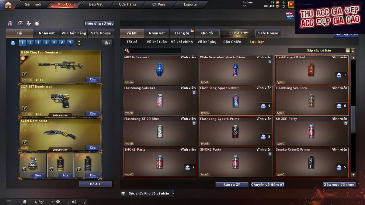 shop acc cf uy tin gia re